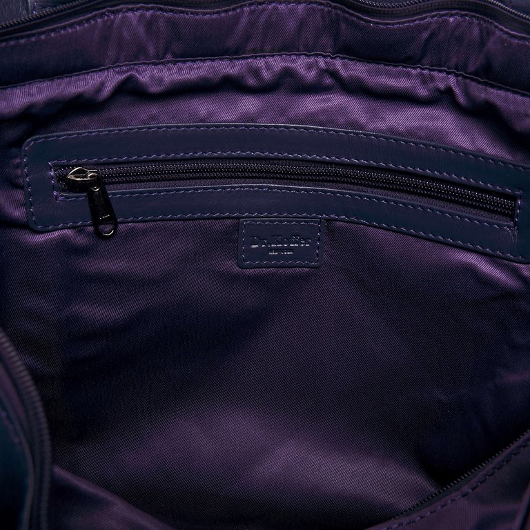 Сумка женская Dr.Koffer 33х31х12см см, нат.кожа синяя