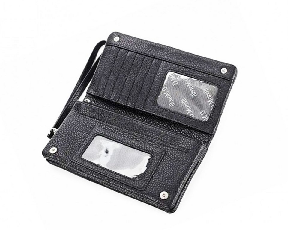 Портмоне D.Morelli женское "Павия-2" большое  нат. кожа, черное