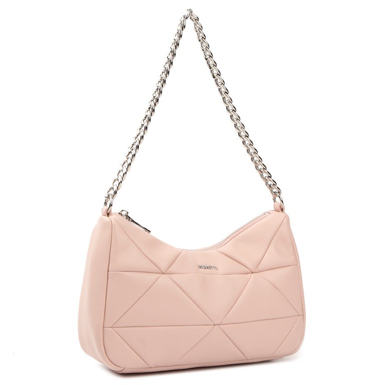 Сумка женская FABRETTI 27х18х10 см, нат. кожа, розовый