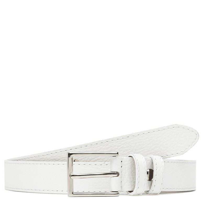 Ремень FABRETTI женский, натуральная кожа, размер 120, белый