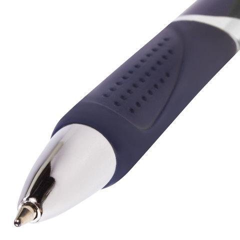 Ручка шариковая авт. BRAUBERG "Delta" с резин. упором 0,7мм синяя (ст. 107мм, линия 0,35мм)