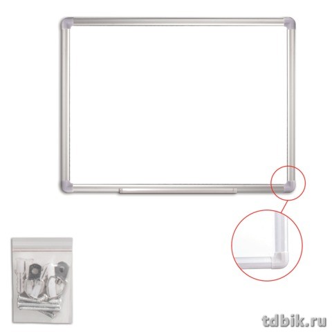 Доска маркерная  450*600 мм (магнит) STAFF с лотком, алюминиевая рама