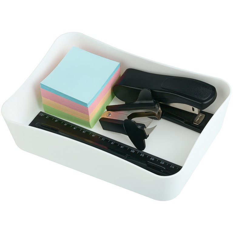 Лоток наст д/канц. принадлеж Стамм 130*178*44мм, белый