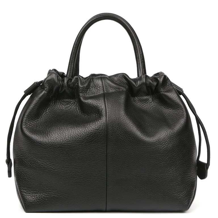 Сумка женская FABRETTI 24х21х12 см, нат. кожа, черный