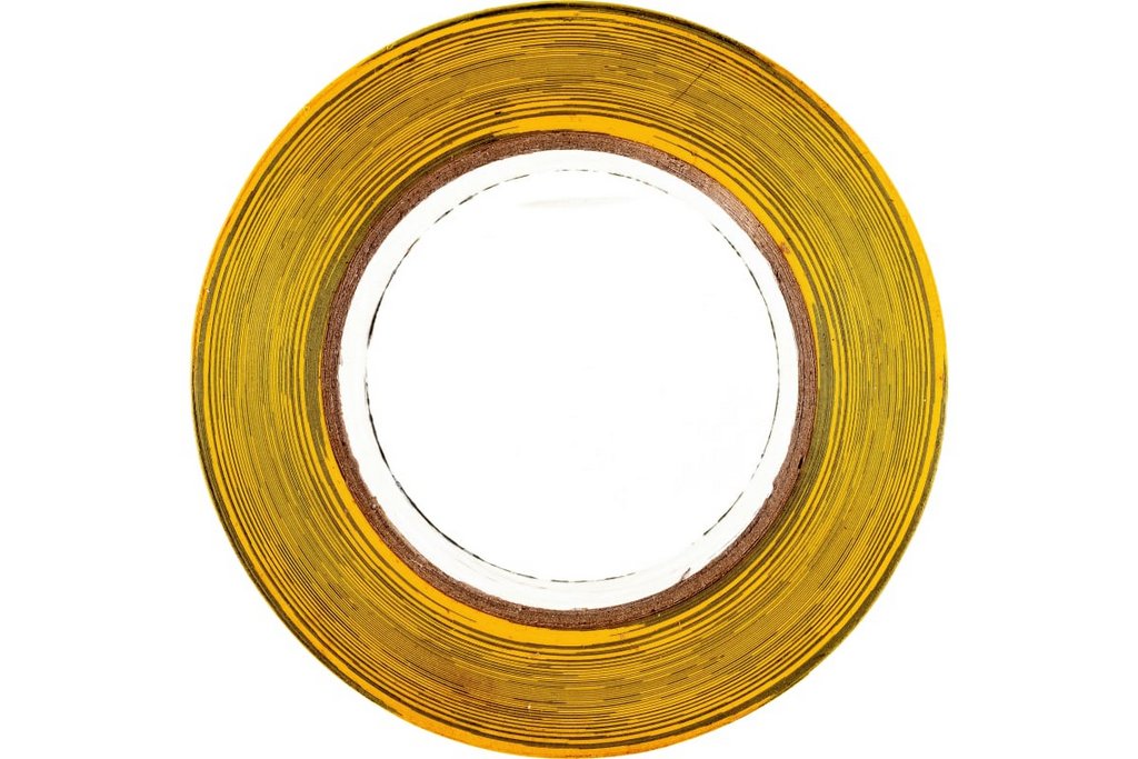 Лента сигнальная для разметки ПВХ желто-черная 50 мм x 50 м, 150 мкм, Unibob клейкая