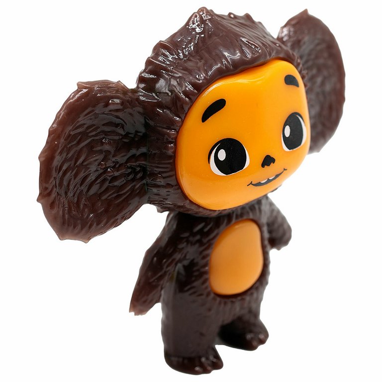 Игрушка - тянучка "Чебурашка" 9 cм, св. коричневый