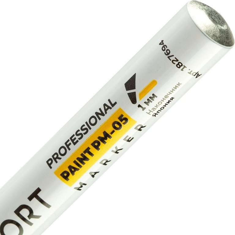 Маркер-краска лаковый  1мм TOPFORT белый