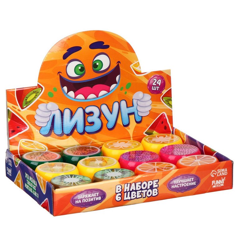 Слайм "Фрукты" ассорти