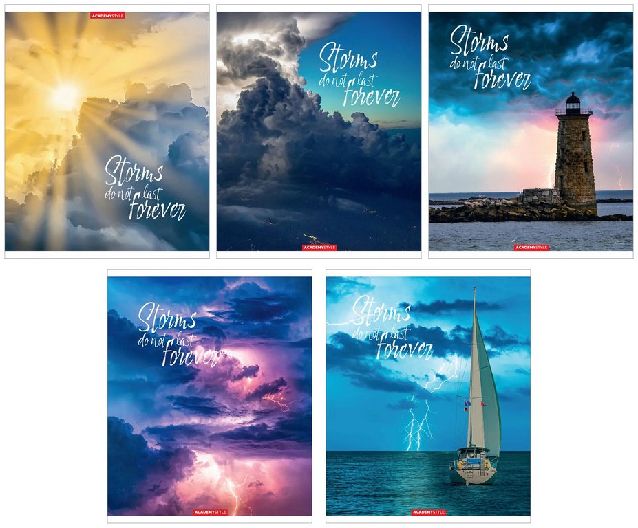 Тетрадь 96 лист кл. А5 на скрепке "Гроза пройдет"