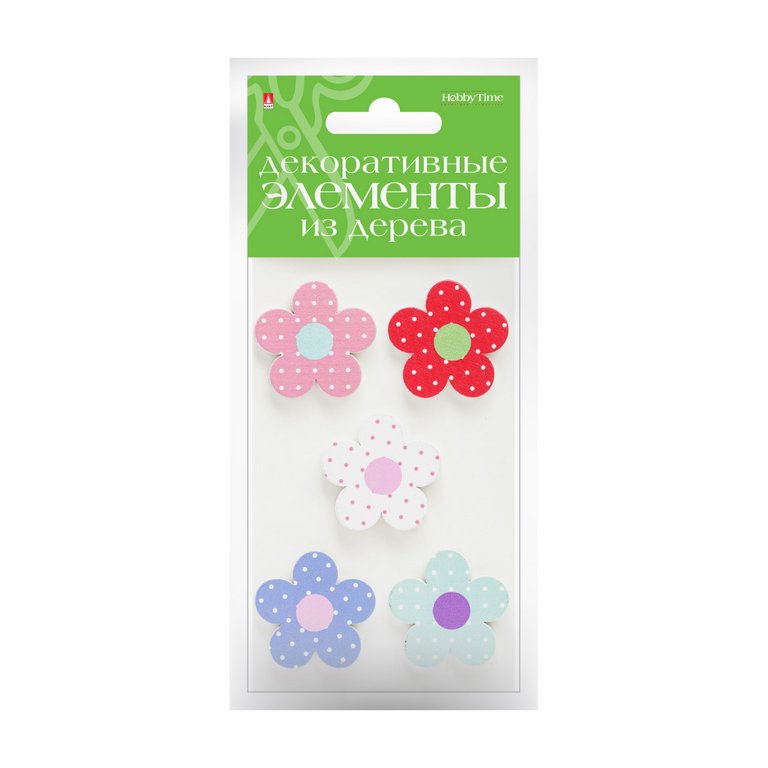Декор деревянный "Цветочки" HobbyTime
