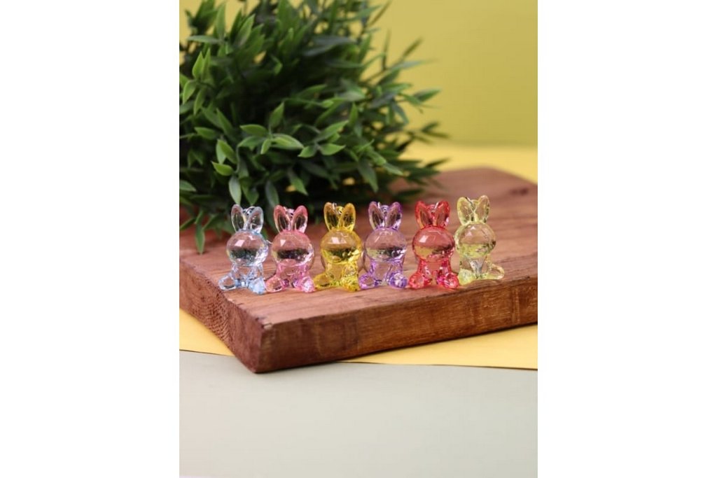 Брелок "Зайчик " сувенирный 4,5 см (пластик) ассорти