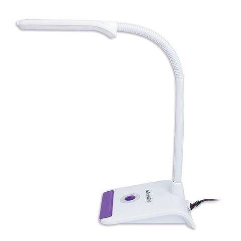 Светильник наст. SONNEN OU-147, подставка, LED, 5 Вт, белый/фиолетовый