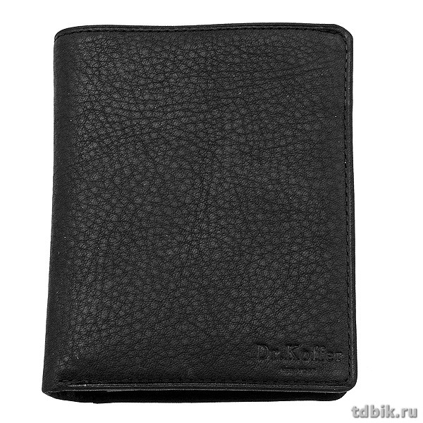 Портмоне Dr.Koffer 13*10,5см, нат. кожа, черный