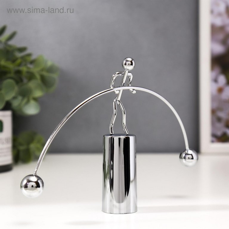 Маятник "Штангист" 11х18х2,7 см (металл)