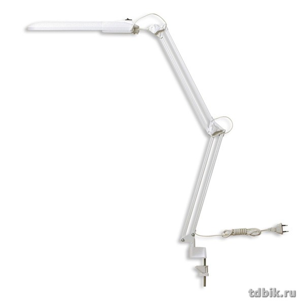 Светильник наст. "Трансвит Дельта"  белый (на струбцине) люминесцентная лампа 11 W