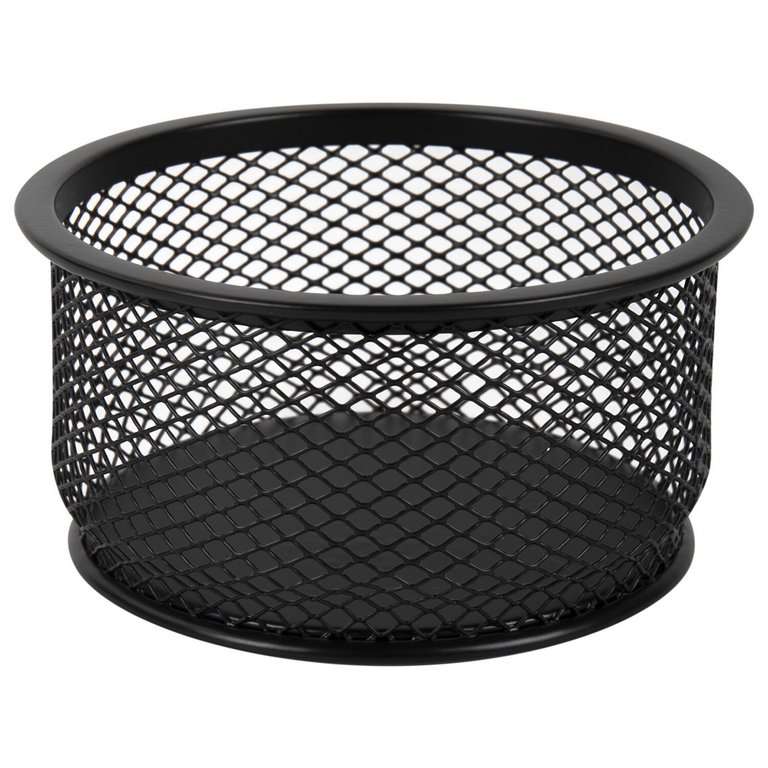 Подставка для скрепок металлическая, 95*95*50 мм  Brauberg "Germanium" черная