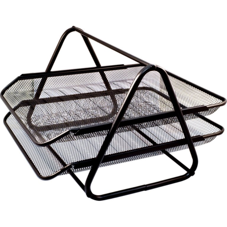 Лоток горизонтальный металл. двойной черный deVENTE