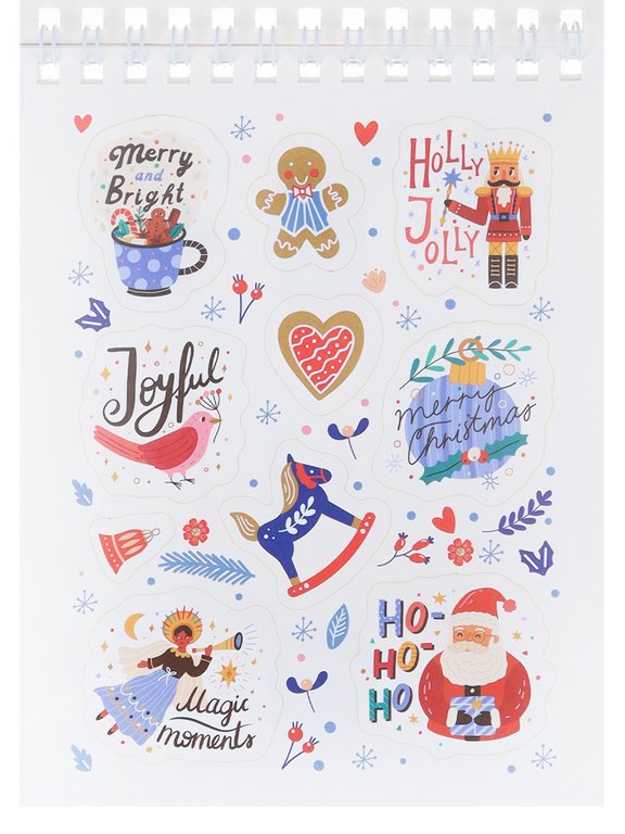 Набор наклеек 150 шт "Мое Новогоднее настроение" 16л., А6, MILAND