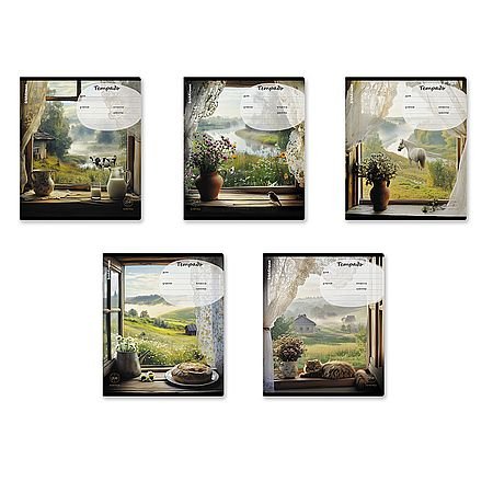 Тетрадь 24 лист кл. А5+ "Countryside" ассорти