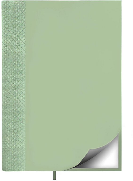 Ежедневник без дат 145*210 мм Lamark "Velvet" Premium FLEX мятный