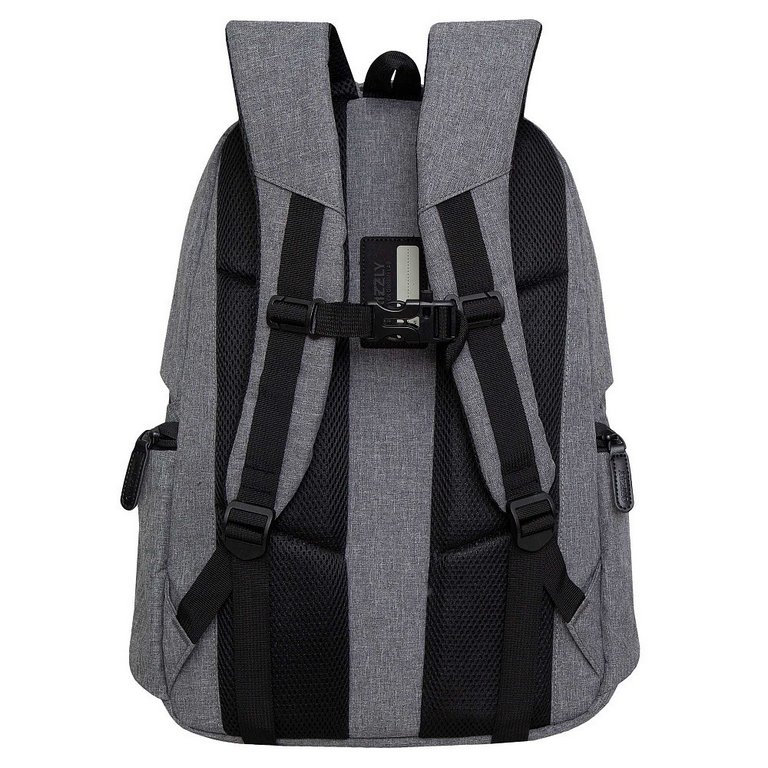Рюкзак молодежный мужской Grizzly 46*31*18 см., серый/черный
