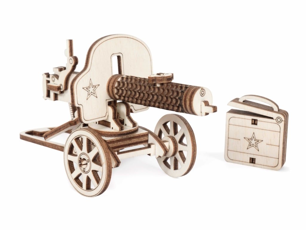 Сборная модель из дерева   50 дет. "Пулемёт ЛТ-М" 150*57*70мм