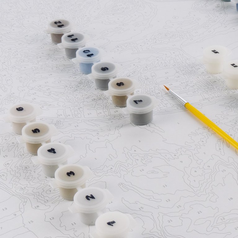 Роспись по номерам (картон) 40*50см "Щенок корги" (основа, акрил. краски, кисти) LORI