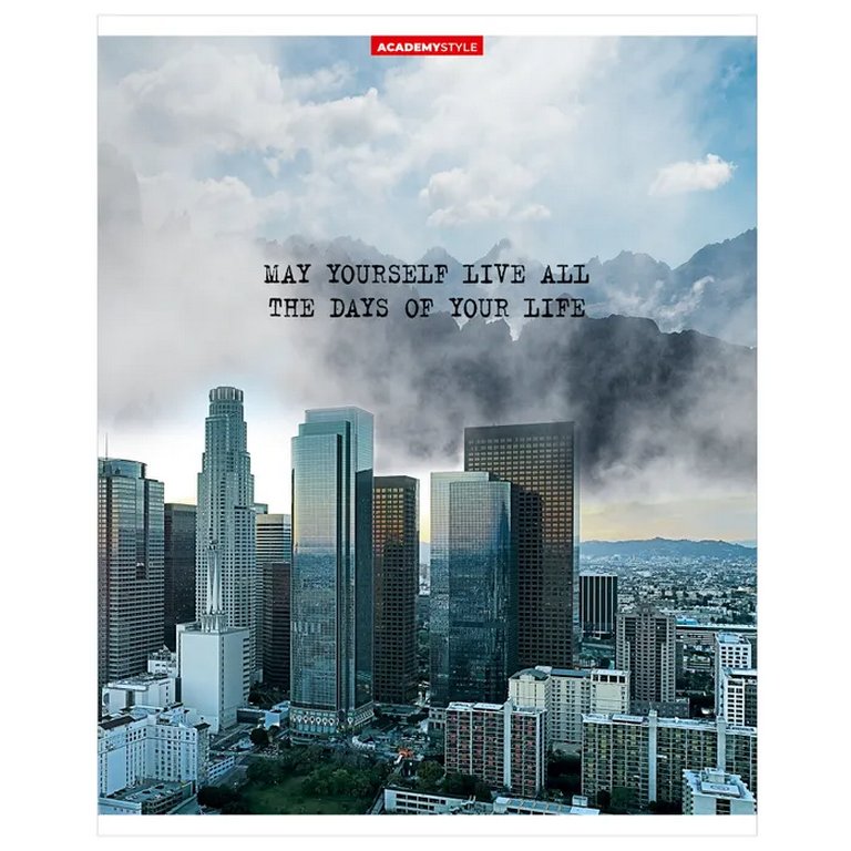 Тетрадь 96 лист кл. А5 на скрепке "Город, горы"