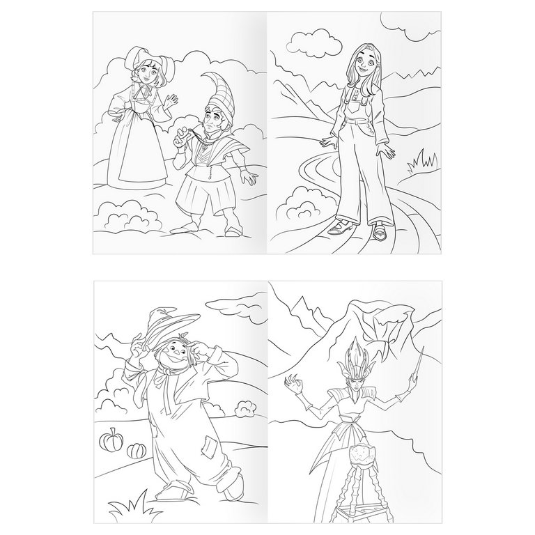 Раскраска А4 "Волшебник Изумрудного города" 16 стр ТРИ СОВЫ