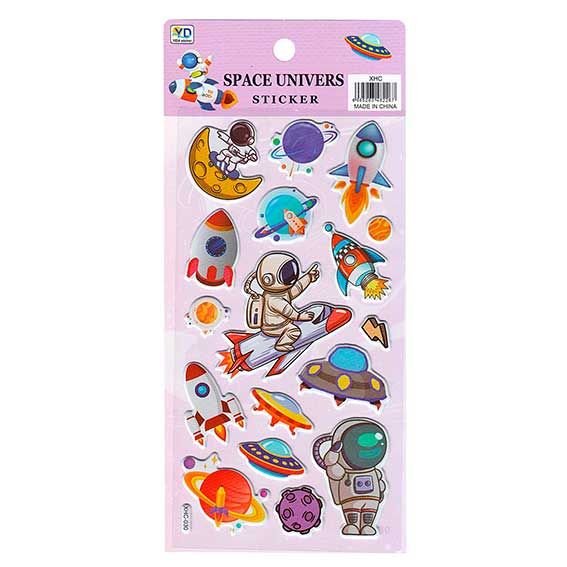 Наклейки  9,5 х 22 см  "Космос 1"