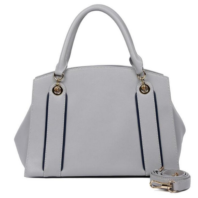 Сумка женская LEO VENTONI 32*23*14см, нат. кожа, серый