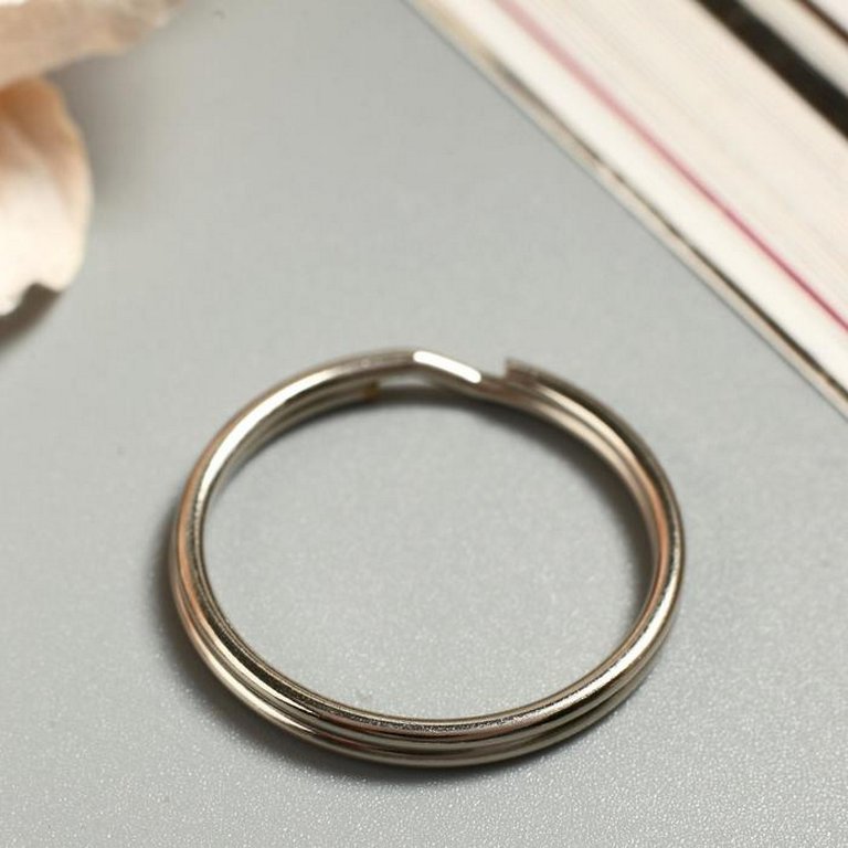 Кольцо для брелока 2,5*2,5 см, цв. серебро, металл