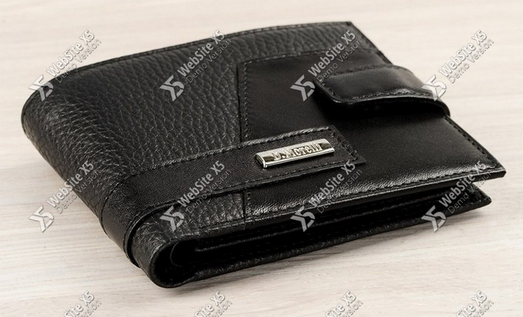 Портмоне D.Morelli мужское "Бруклин" с хляст., нат.кожа, цвет черный