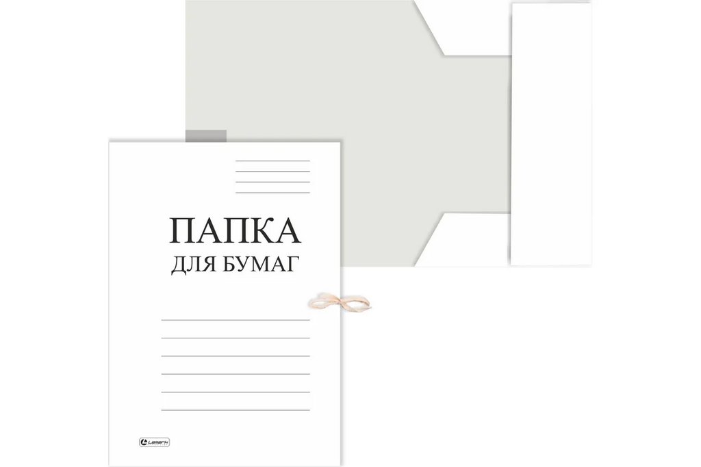 Папка с завязками картон 440 г/м2