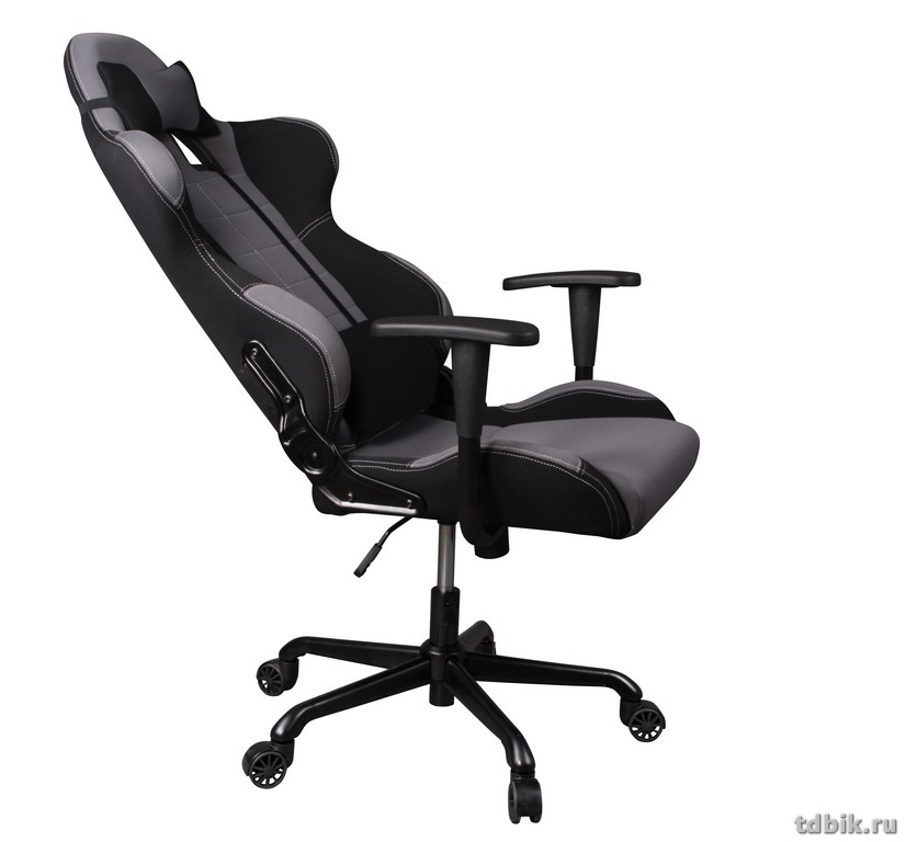 Кресло руководителя Бюрократ 771/GREY+BL (крестовина металл, цв. серый)