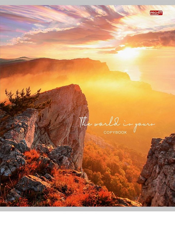 Тетрадь 96 лист лин. А5 на скрепке "ОЧАРОВАНИЕ ПРИРОДЫ" Profit