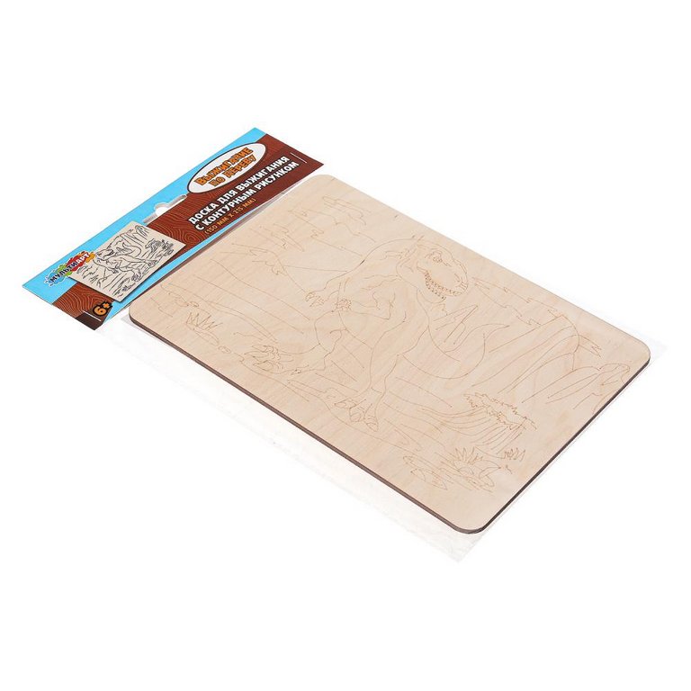 Выжигание "Динозавр" 20*22 см, МУЛЬТИ АРТ (панно с рисунком)