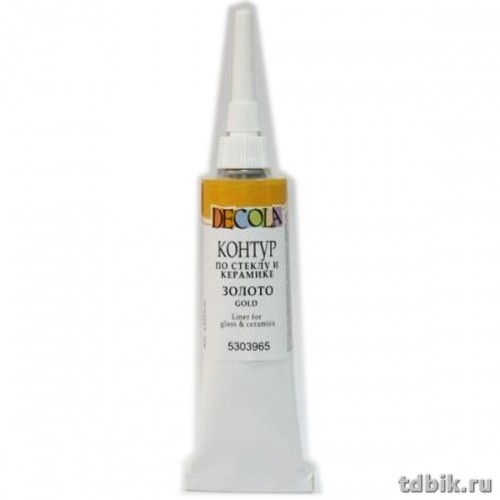 Контур по стеклу и керамике 18мл Декола золотой