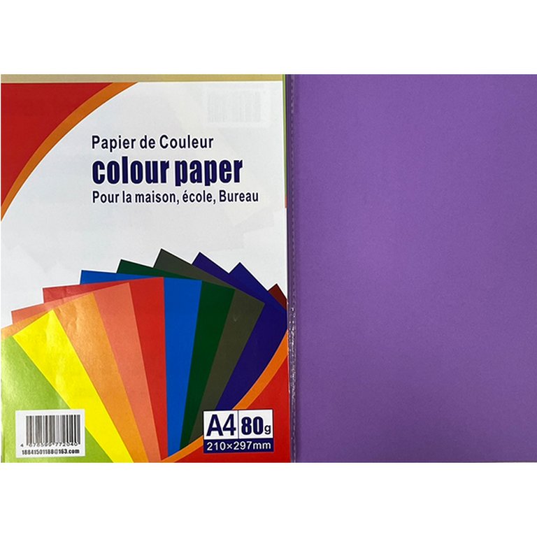 Бумага Color Paper 80 А4, 100 лист/уп, фиолетовый