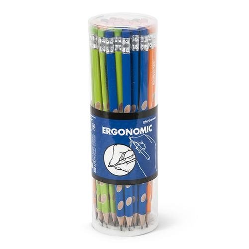 Карандаш ч/г с выемками HB трехгранный schoolФОРМАТ "ERGONOMIC" с ластиком