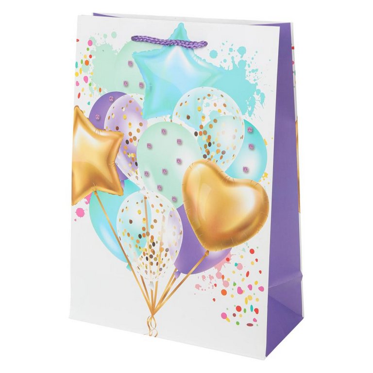 Пакет бумажный 26*32см ламинированный "Шары" ЧУДО ПРАЗДНИК