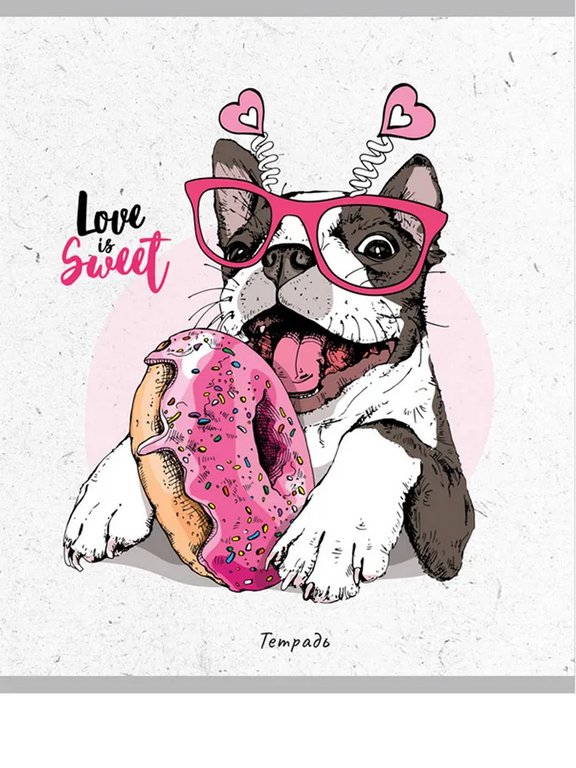 Тетрадь 24 лист кл. А5 "МИЛЫЕ ЖИВОТНЫЕ-2" 5 ВИДОВ