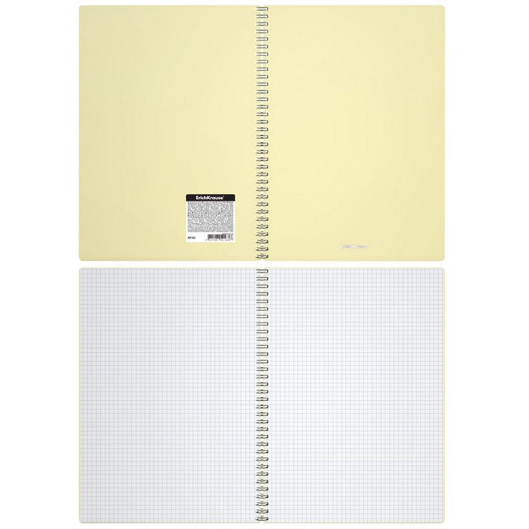 Тетрадь 80 лист кл. А4 на спирали, пластиковая обложка "Pastel" ассорти