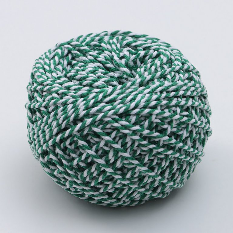 Шпагат хлопчатобумажный 60м, двухцветный, цв. ассорти