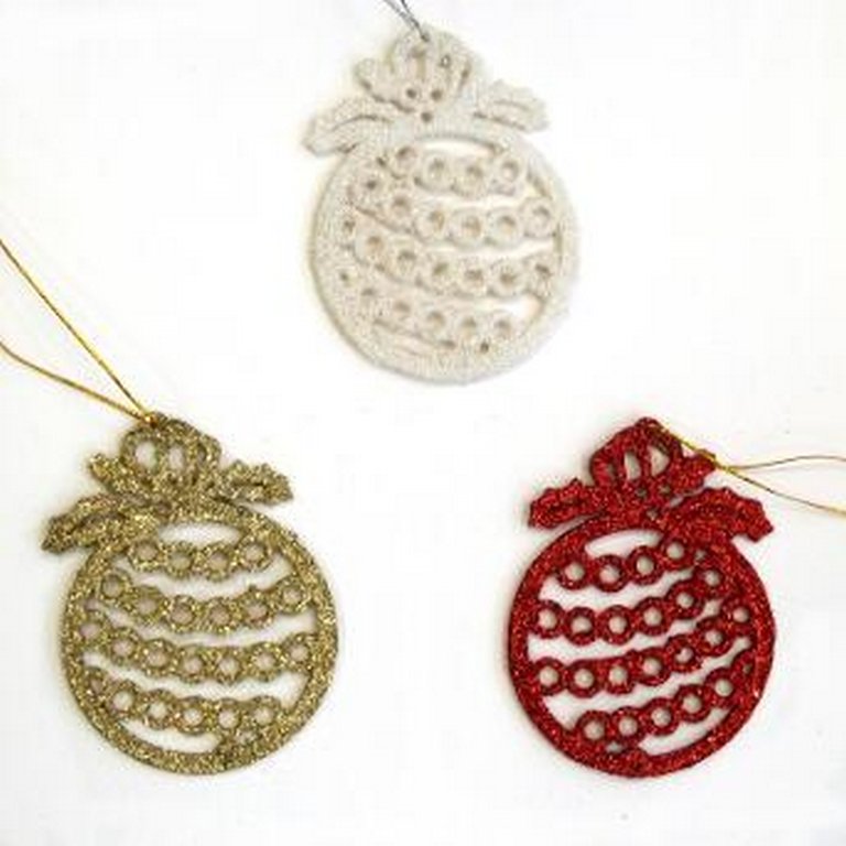 Украшение елочное из пластика "Шар" 10*7.5см, ассорти