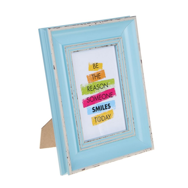 Рамка для фотографий 10*15 см пластик, цв. бирюзовый