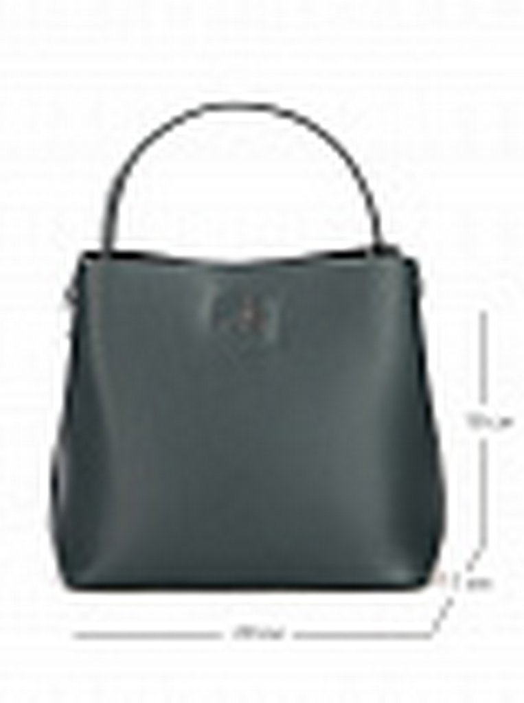 Сумка женская Jane's Story 20х18х11см, нат.кожа, зеленая