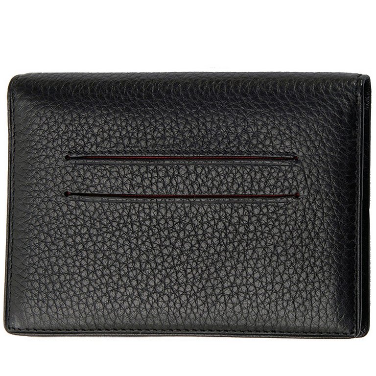 Обложка для автодокументов Dr.Koffer нат. кожа, черный + красный