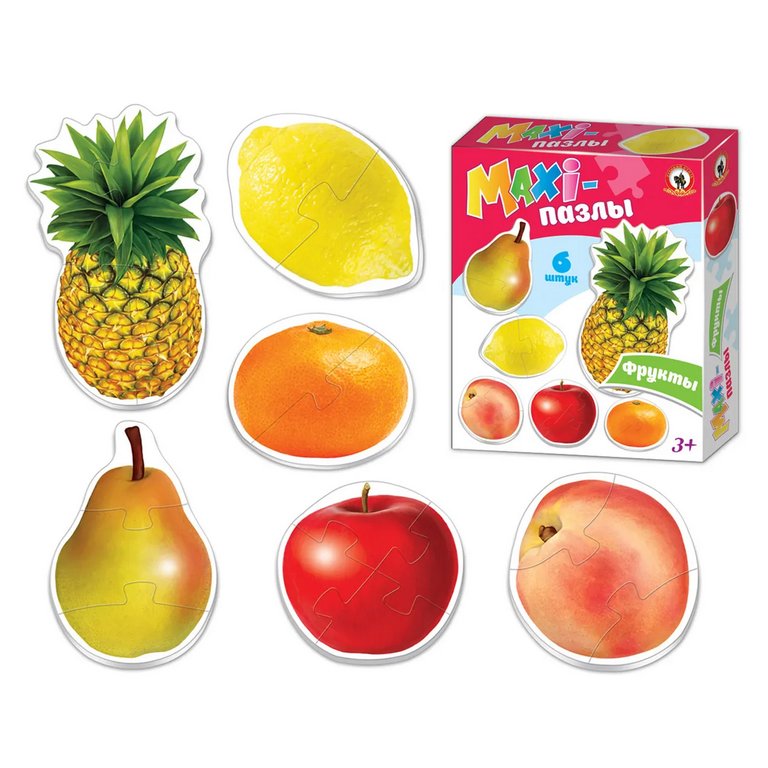 Пазлы MAXI  18 дет. "Фрукты" Русский стиль