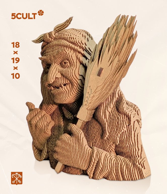 Сборная модель из гофрокартона "Баба Яга" h=19см, 163 дет., 6+, 5cult